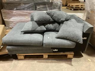 Lot 893  
            Birmingham SR106 - Collection or Optional Delivery Available 

                
ABAKUS DYLAN JUMBO CORD CORNER SOFA IN GREY (PART LOT) - ORIGINAL RRP £595 (LOCAT...