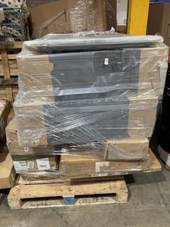 Lot 959  
            Birmingham SR106 - Collection or Optional Delivery Available 

                
PALLET OF ITEMS TO INCLUDE BED CENTRE CHARCOAL PLUS FABRIC DIVAN DOUBLE BED BASE ...