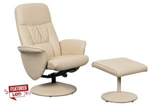 Lot 117  
            Birmingham SR103  - Collection or Optional Delivery Available 

                
CARECO REFURBISHED CREAM BARI SWIVEL RECLINER ORIGINAL RRP £220