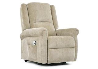 Lot 124  
            Birmingham SR103  - Collection or Optional Delivery Available 

                
CARECO REFURBISHED LATTE SAVOY DUAL MOTOR RISER RECLINER WITH HEAT AND MASSAGE OR...