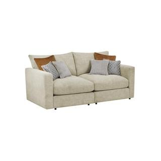 Lot 13  
            Birmingham SR103  - Collection or Optional Delivery Available 

                
OAK FURNITURELAND MALVERN MODULE SOFA IN BEIGE FABRIC ORIGINAL RRP £490.00