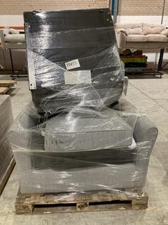 Lot 149  
            Birmingham SR103  - Collection or Optional Delivery Available 

                
OAK FURNITURELAND PARTS TO INCLUDE GOODWOOD ARMLESS MODULE IN PLUSH CHARCOAL (KER...