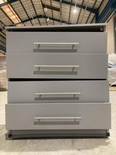 Lot 158  
            Birmingham SR103  - Collection or Optional Delivery Available 

                
DAVID PHILLIPS GREY 4 DRAWER DRESSER ORIGINAL RRP £326