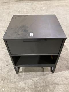 Lot 171  
            Birmingham SR103  - Collection or Optional Delivery Available 

                
DAVID PHILLIPS CHARCOAL GREY SINGLE BEDSIDE TABLE ORIGINAL RRP £172