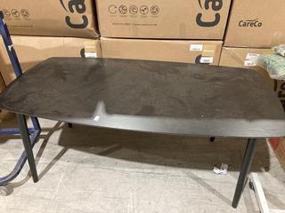 Lot 242  
            Birmingham SR103  - Collection or Optional Delivery Available 

                
DAVID PHILLIPS LARGE BLACK WOOD DINING TABLE ORIGINAL RRP £210