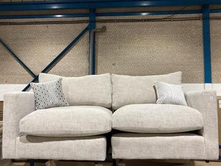 Lot 243  
            Birmingham SR103  - Collection or Optional Delivery Available 

                
OAK FURNITURELAND BEIGE MODULAR MALVERN 2 SEATER SOFA ORIGINAL RRP £980