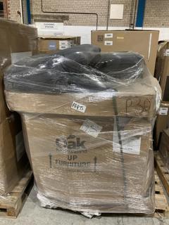 Lot 251  
            Birmingham SR103  - Collection or Optional Delivery Available 

                
OAK FURNITURELAND PALLET OF PARTS TO INCLUDE PART EZRA CORNER MODULE IN OYSTER LE...