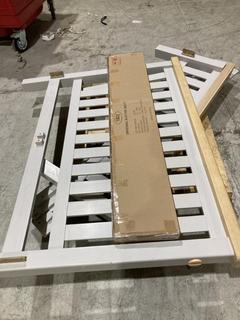 Lot 255  
            Birmingham SR103  - Collection or Optional Delivery Available 

                
CORNDELL FURNITURE 5" BED IN NATURAL OAK AND GREY PAINTED BED ORIGINAL RRP £499.99