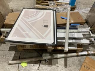 Lot 275  
            Birmingham SR103  - Collection or Optional Delivery Available 

                
JOHN LEWIS & PARTNERS PALLET TO INCLUDE DALSTON GMETAL 80CM GUN METAL MIRROR (KER...