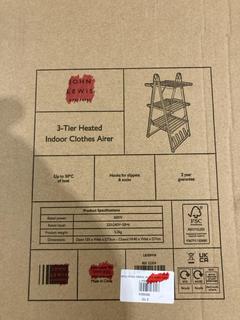 Lot 282  
            Birmingham SR103  - Collection or Optional Delivery Available 

                
JOHN LEWIS & PARTNERS 3 TIER HEATED INDOOR AIRER ORIGINAL RRP £100