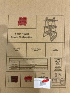 Lot 283  
            Birmingham SR103  - Collection or Optional Delivery Available 

                
JOHN LEWIS & PARTNERS 3 TIER HEATED INDOOR AIRER ORIGINAL RRP £100