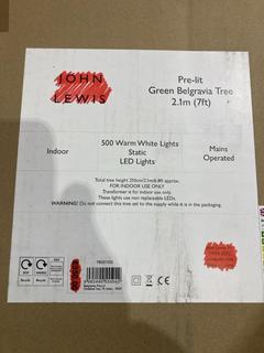 Lot 298  
            Birmingham SR103  - Collection or Optional Delivery Available 

                
JOHN LEWIS & PARTNERS BELGRAVIA PRE-LIT CHRISTMAS TREE 7FT GREEN ORIGINAL RRP £350