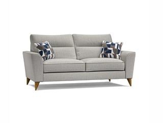 Lot 30  
            Birmingham SR103  - Collection or Optional Delivery Available 

                
OAK FURNITURELAND LEVI 4 SEATER SOFA IN BARLEY SILVER FABRIC WITH ASHER OCEAN SCA...