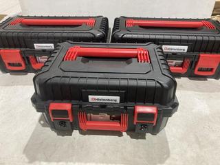 Lot 322  
            Birmingham SR103  - Collection or Optional Delivery Available 

                
3X KISTENBERG HEAVY TOOL BOX ORIGINAL RRP £100