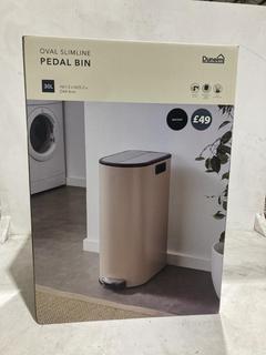 Lot 324  
            Birmingham SR103  - Collection or Optional Delivery Available 

                
OVAL SLIMLINE 30L PEDAL BIN