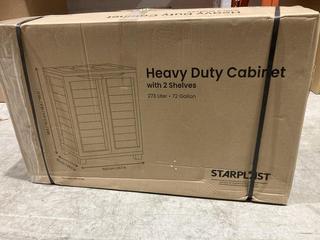 Lot 331  
            Birmingham SR103  - Collection or Optional Delivery Available 

                
HEAVY DUTY CABINET WITH 2 SHELVES 273L ORIGINAL RRP £73