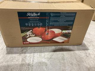 Lot 335  
            Birmingham SR103  - Collection or Optional Delivery Available 

                
ROBERT DYAS 2X SET OF ENAMELLED CAST IRON PANS GREY/ORANGE ORIGINAL RRP £198