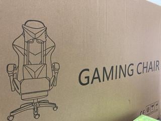 Lot 341  
            Birmingham SR103  - Collection or Optional Delivery Available 

                
2 POINT GAMING CHAIR WITH FOOTREST BLACK/GREY ORIGINAL RRP £149