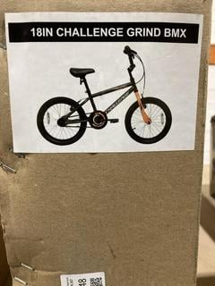 Lot 348  
            Birmingham SR103  - Collection or Optional Delivery Available 

                
18 INCH CHALLENGE GRIND BMX ORIGINAL RRP £120