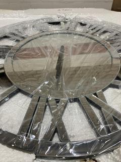 Lot 351  
            Birmingham SR103  - Collection or Optional Delivery Available 

                
LARGE ROUND SKELETON CLOCK WITH ROMAN NUMERALS ORIGINAL RRP £110