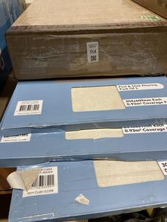 Lot 354  
            Birmingham SR103  - Collection or Optional Delivery Available 

                
HOMEBASE SHELF IN WHITE SET OF 5 600 X 300MM & PLANKS FLOORING WHITE SLATE ORIGIN...