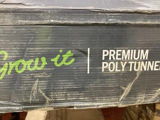 Lot 357  
            Birmingham SR103  - Collection or Optional Delivery Available 

                
GROW IT PREMIUM POLYTUNNEL GROW HOUSE ORIGINAL RRP £120