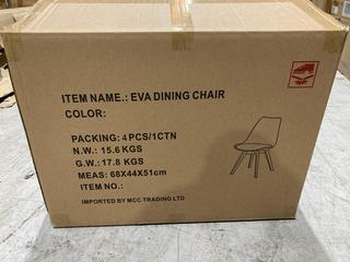 Lot 371  
            Birmingham SR103  - Collection or Optional Delivery Available 

                
EVA DINING CHAIR IN GREEN SET OF 4 ORIGINAL RRP £110
