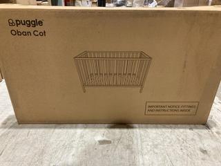 Lot 391  
            Birmingham SR103  - Collection or Optional Delivery Available 

                
PUGGLE OBAN COT CLASSIC WHITE ORIGINAL RRP £110