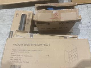 Lot 406  
            Birmingham SR103  - Collection or Optional Delivery Available 

                
4X ITEMS TO INCLUDE BELLEVUE 5 DRAWER CHEST ORIGINAL RRP £330