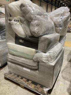 Lot 431  
            Birmingham SR103  - Collection or Optional Delivery Available 

                
PALLET OF OAK FURNITURELAND PARTS TO INCLUDE PART MORGAN ARMLESS MODULE IN SANTOS...