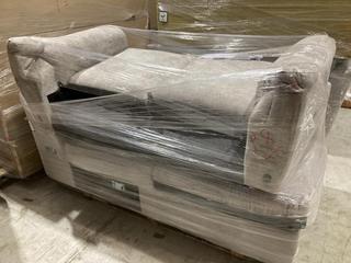 Lot 439  
            Birmingham SR103  - Collection or Optional Delivery Available 

                
PALLET OF OAK FURNITURELAND PARTS TO INCLUDE PART ALDO 2 SEATER RECLINER SOFA IN ...