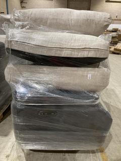 Lot 445  
            Birmingham SR103  - Collection or Optional Delivery Available 

                
PALLET OF OAK FURNITURELAND PARTS TO INCLUDE PART MALVERN CORNER MODULE IN BEIGE ...