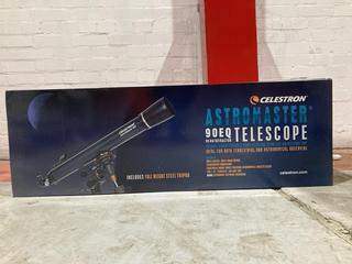 Lot 460  
            Birmingham SR103  - Collection or Optional Delivery Available 

                
CELESTRON ASTROMASTER 90EQ TELESCOPE