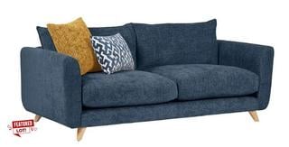 Lot 47  
            Birmingham SR103  - Collection or Optional Delivery Available 

                
OAK FURNITURELAND DALBY 4 SEATER SOFA IN DENIM FABRIC ORIGINAL RRP £1,999.99