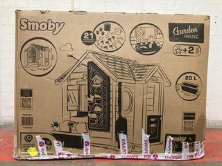 Lot 75  
            Birmingham SR103  - Collection or Optional Delivery Available 

                
SMOBY GARDEN HOUSE ORIGINAL RRP £364.99