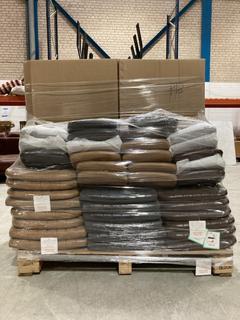 Lot 87  
            Birmingham SR103  - Collection or Optional Delivery Available 

                
PALLET OF OAK FURNITURELAND PARTS TO INCLUDE PART MASON CHAIR VINTAGE BLACK LEATH...