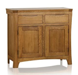 Lot 9  
            Birmingham SR103  - Collection or Optional Delivery Available 

                
OAK FURNITURELAND ORRICK RUSTIC SOLID OAK SMALL SIDEBOARD ORIGINAL RRP £479.99