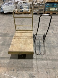 Lot 178  
            Birmingham - Collection Only 

                
3 WHEELED TRLLEY WITH STACKING CHAIR DOLLEY