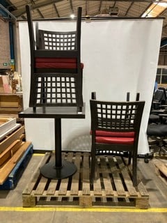 Lot 65  
            Birmingham - Collection Only 

                
WOODEN TABLE AND 4 CHAIRS