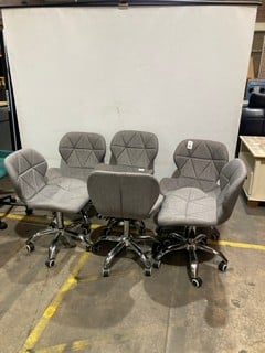 Lot 79  
            Birmingham - Collection Only 

                
6 X FABRIC SWIVEL OFFICE CHAIRS