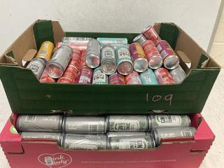 Lot 109  
            Birmingham SR110 - Collection Only 

                
2 X BOXES OF SUNRISE COCKTAIL CANS TO INCLUDE MULTIPLE FLAVOURS 5% VOL 250ML COCK...