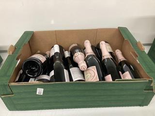 Lot 155  
            Birmingham SR110 - Optional Home Delivery 

                
12 X BOTTLES OF MIXED WINE TO INCLUDE BISSINGER & CO 12.5% VOL 750ML CHAMPAGNE.(W...