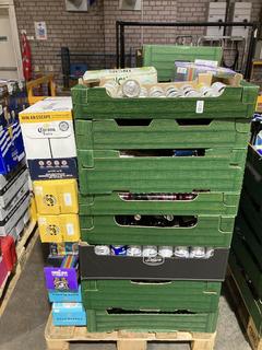 Lot 313  
            Birmingham SR110 - Collection Only 

                
PALLET OF MIXED BEERS ALES AND CIDERS TO INCLUDE BROOKLYN BREWERY 4.6% VOL 440ML ...