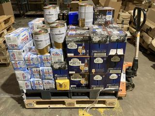 Lot 316  
            Birmingham SR110 - Collection Only 

                
PALLET OF MIXED CASED BEERS TO INCLUDE ANGELO PORETTI 4.8% VOL 330ML BEERS.(WE OP...