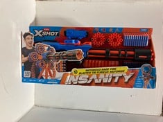 Lot 134  
            BIRMINGHAM SR111 - PARCEL DELIVERY ONLY 
                
ZURU XSHOT INSANITY TOY GUN.