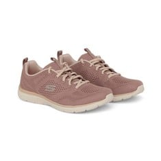 Lot 145  
            BIRMINGHAM SR111 - PARCEL DELIVERY ONLY 
                
SKECHERS WOMEN'S VIRTUE KIND FAVOR TRAINERS, MAUVE MESH/PINK TRIM, 7 UK.