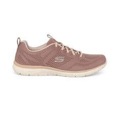 Lot 146  
            BIRMINGHAM SR111 - PARCEL DELIVERY ONLY 
                
SKECHERS WOMEN'S VIRTUE KIND FAVOR TRAINERS, MAUVE MESH/PINK TRIM, 7 UK.