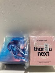 Lot 149  
            BIRMINGHAM SR111 - PARCEL DELIVERY ONLY 

                
2 X PERFUME TO INCLUDE ARIANA GRANDE THANKING NEXT.