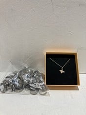 Lot 170  
            BIRMINGHAM SR111 - PARCEL DELIVERY ONLY 

                
2X JEWELRY TO INCLUDE 1 BAG UNCRAFTABLE 7 SIZE STAINLESS STEEL BLANK RINGS AND BU...
