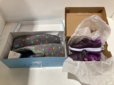 Lot 211  
            BIRMINGHAM SR111 - PARCEL DELIVERY ONLY 
                
2 ITEMS OF FOOTWEAR TO INCLUDE PAIR OF LUNAR SLIPPERS UK SIZE 6.